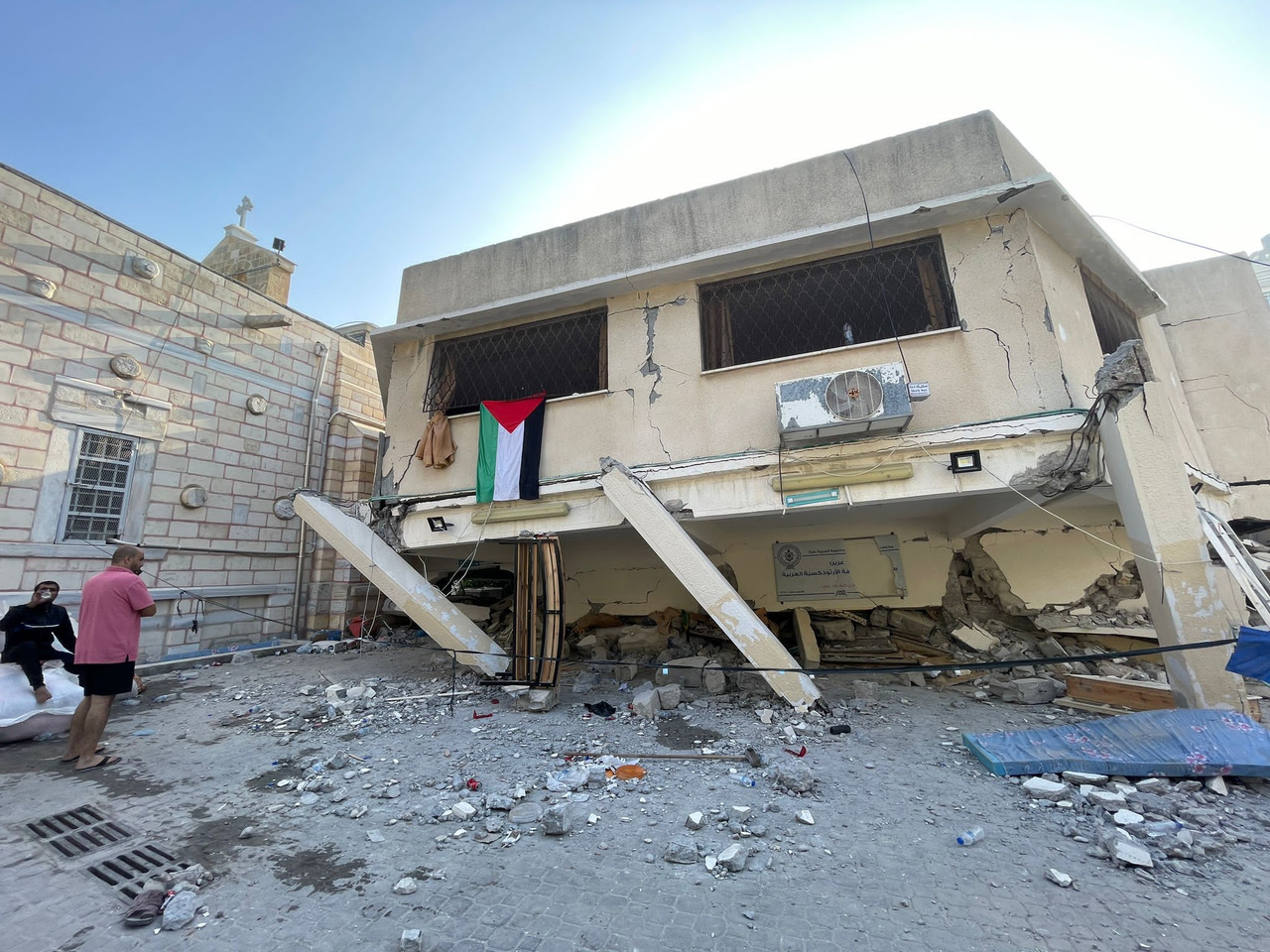 Building Structure Damaged By An Airstrike Caritas Jerusalem
