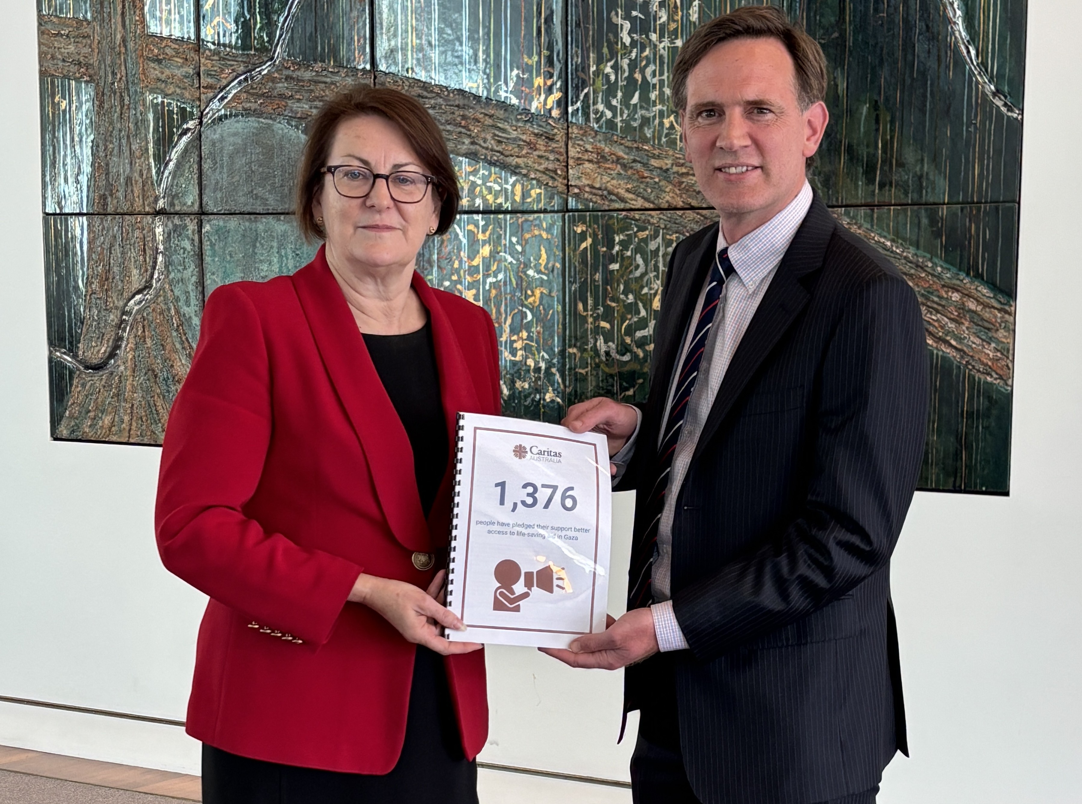 Susan Templeman MP And Damian Spruce Associate Director Of Advocacy And Government Relations At Caritas Australia 2 Photo Credit Caritas Australia