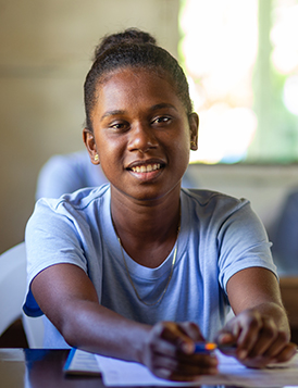 Shaniella Studying At Training Centre