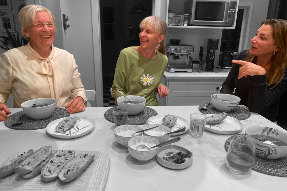 Women sharing a meal together