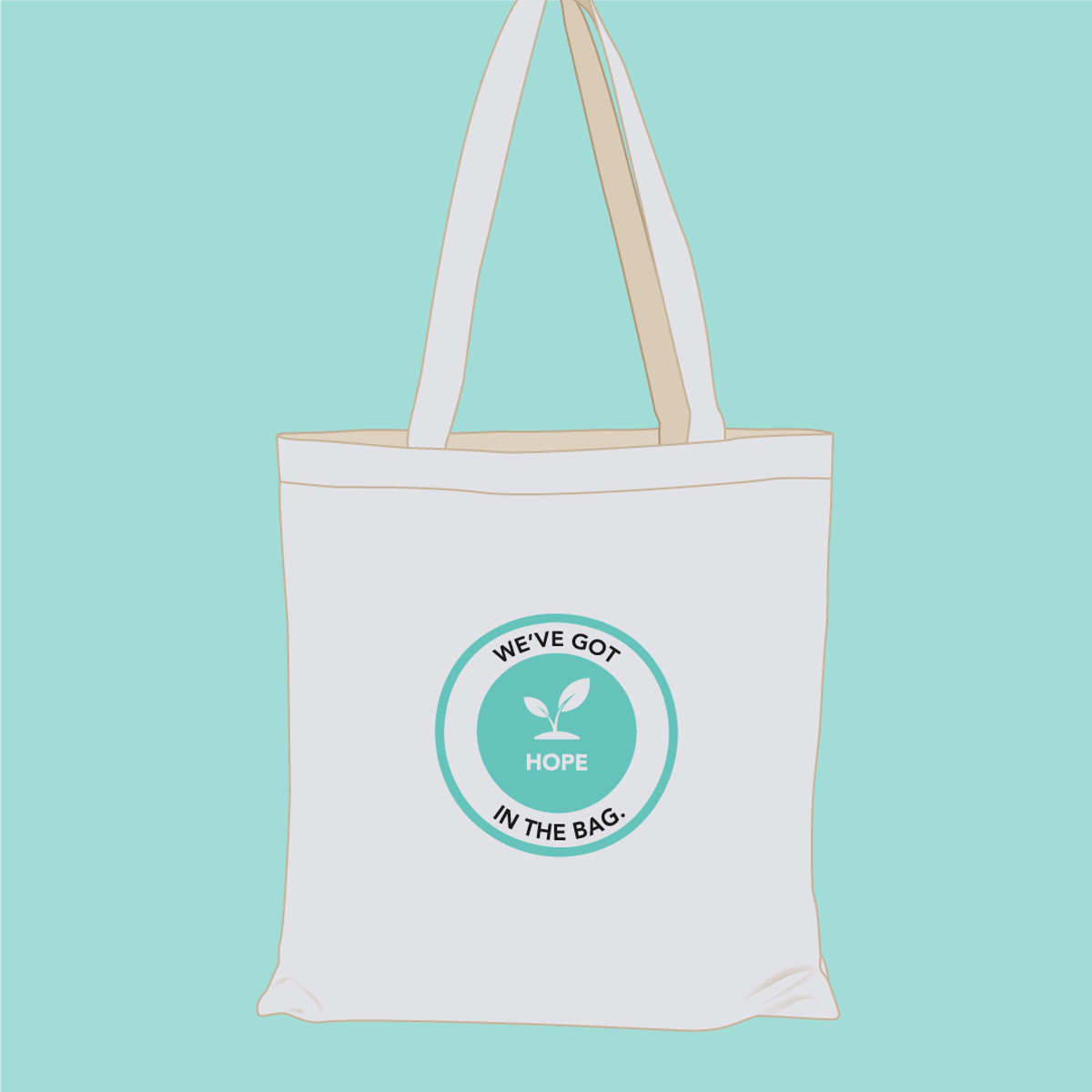 Tote Bag Product Tiles Hope Front