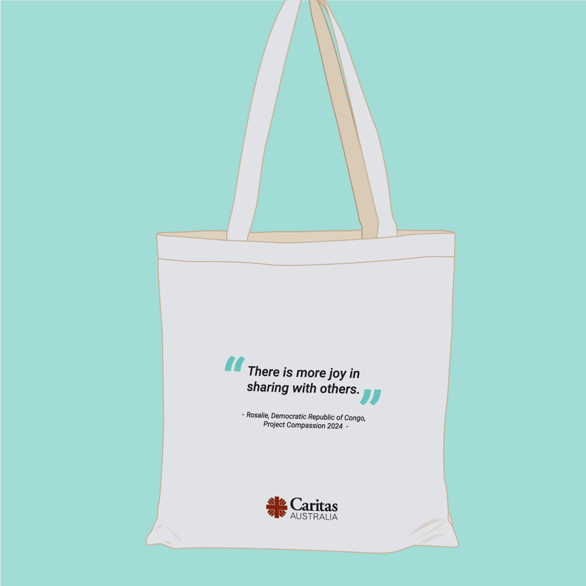 Tote Bag Product Tiles Compassion Back