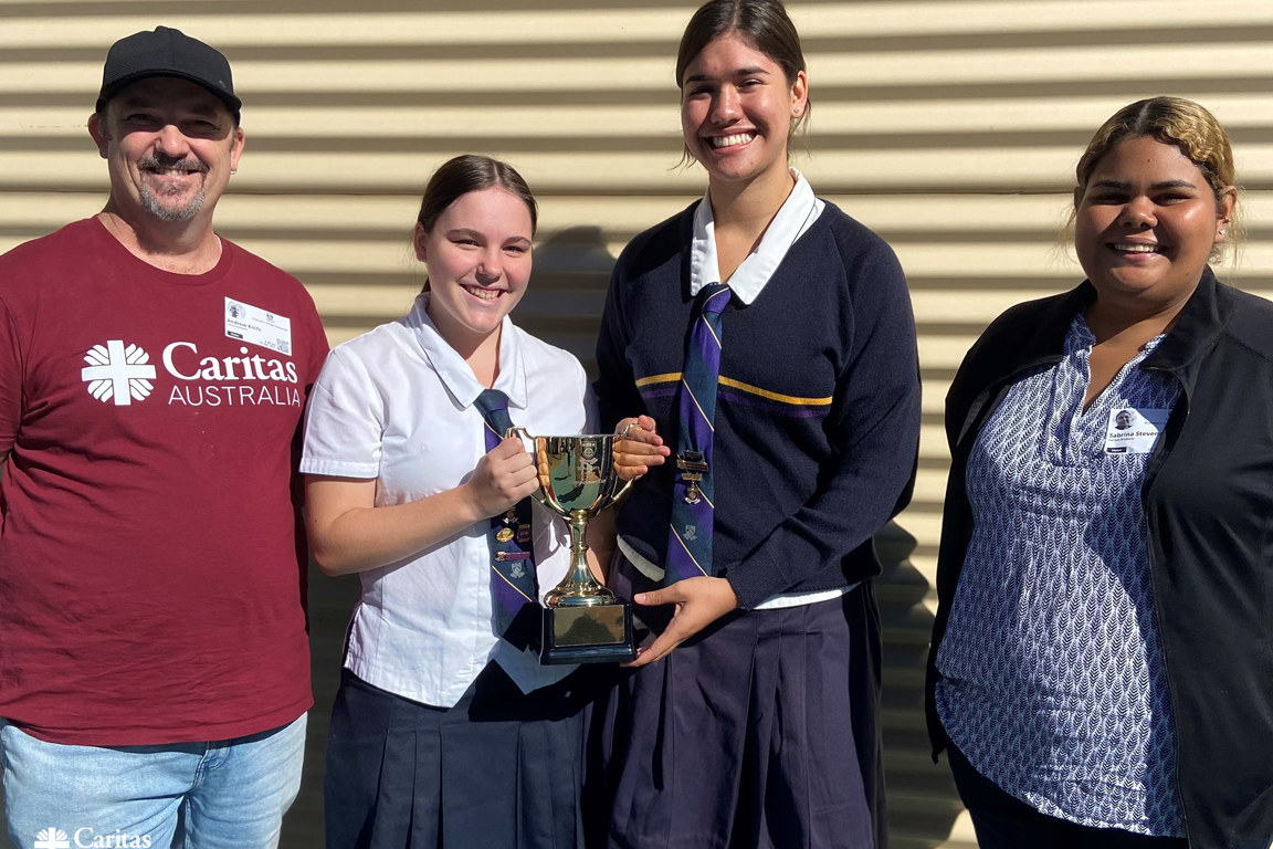 Caritas Australia staff with School House Captains