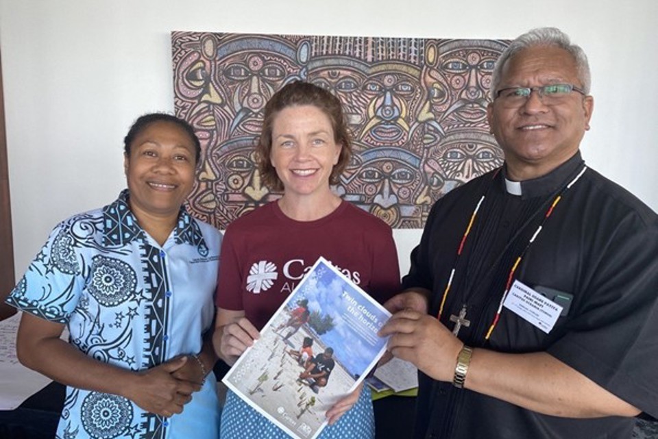 Director Of Caritas Papua New Guinea Mavis Tito (L), Caritas Australia