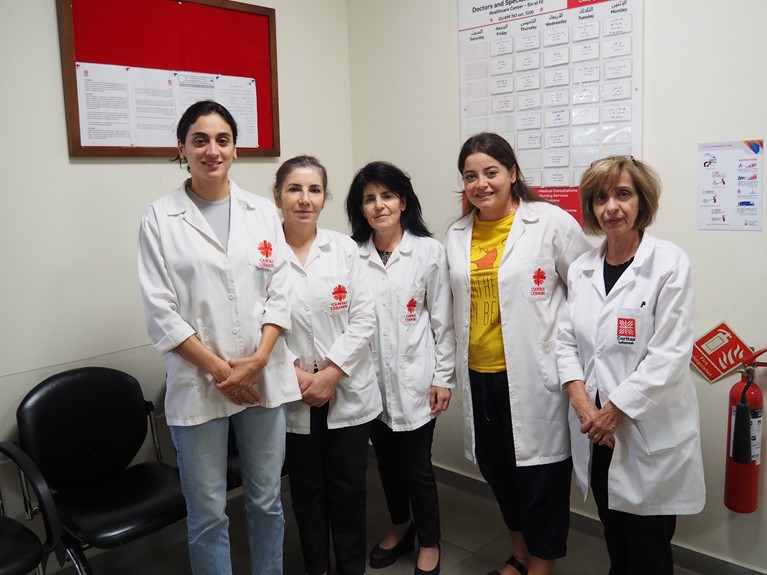 Staff at a Caritas Lebanon health care centre in Beirut. Photo: Caritas Lebanon.