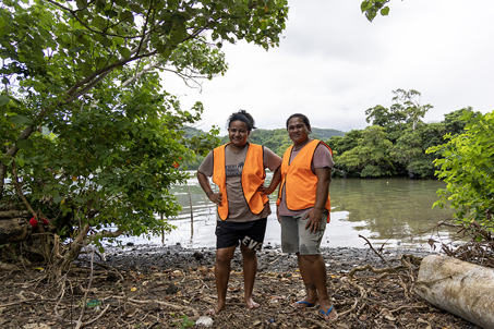 Community Members In Samoa Prepare To Clean The Mangrove Area