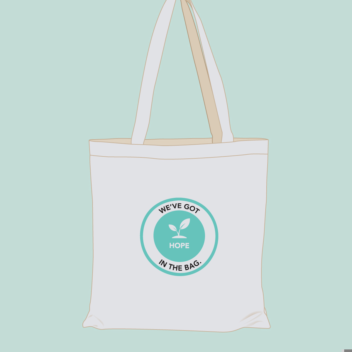 Tote Bag Product Tiles Hope Front (1)