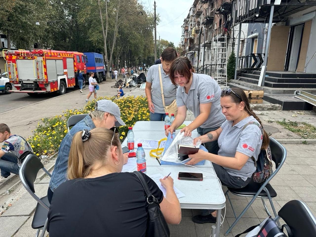 Caritas Spes Set Up In The Town Centre To Support Impacted Families Photo Credit Caritas Spes