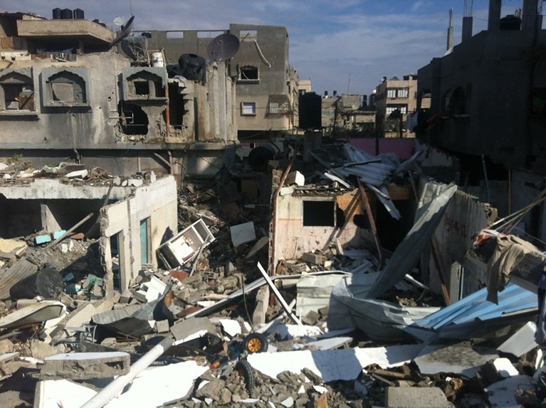Destruction in Gaza following the conflict in 2012. Photo: Caritas Jerusalem.
