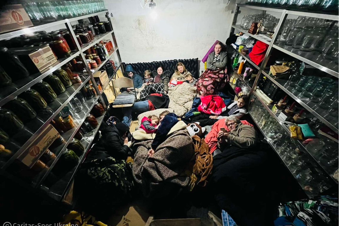 Orphanage Children Are Sleeping In A Basement During Air Raid Alarm Photo Credit Caritas Spes Ukraine