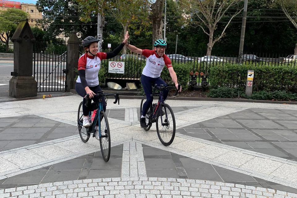 Kirsty And Richard As They Crossed The Finish Line In Melbourne. Photo Caritas Australia