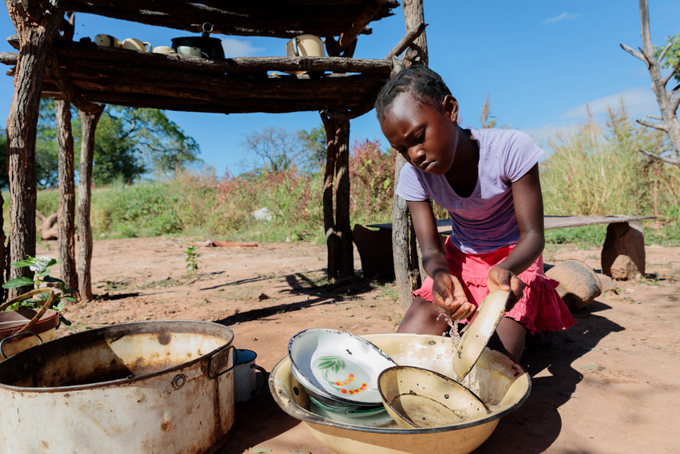 African child living in poverty