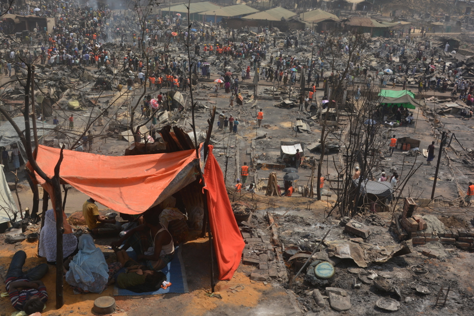 Camp Residents after fires in Cox's Bazar, Bangladesh