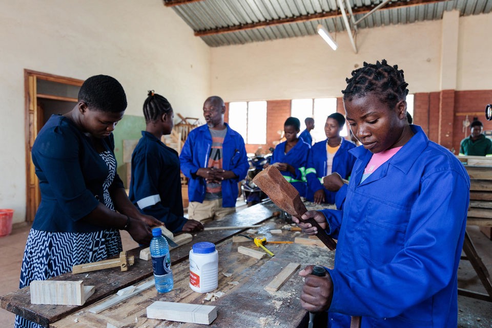 Women Learning Carpentry In Malawi