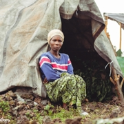 Woman in IDP camp in Democratic Republic of Congo