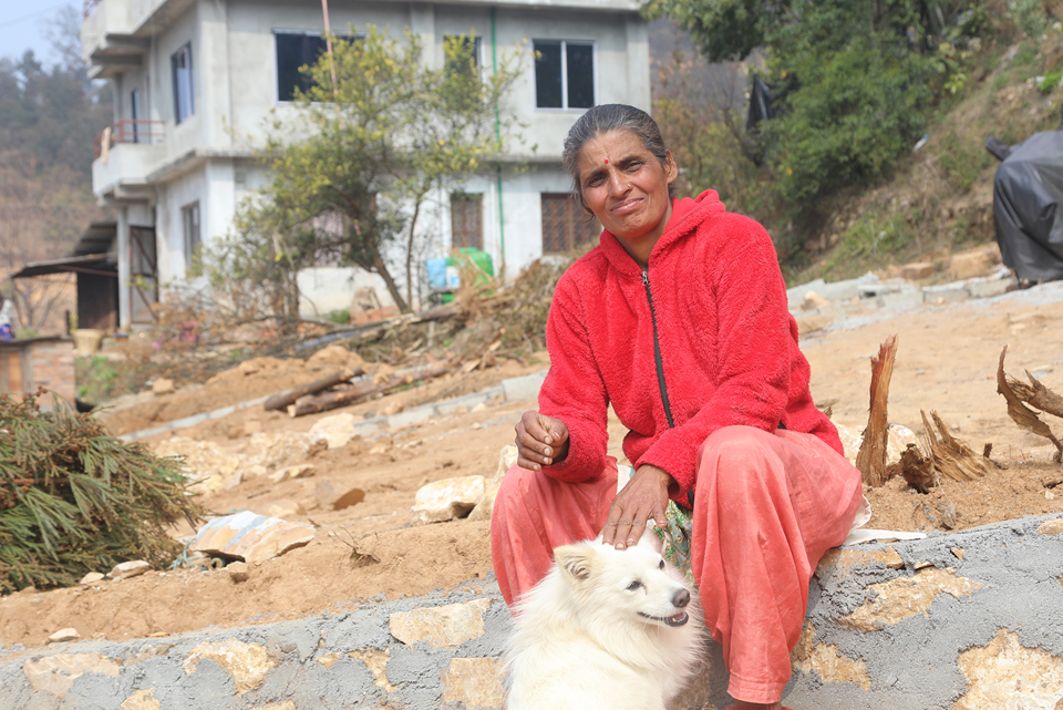 Sita With Her Dog