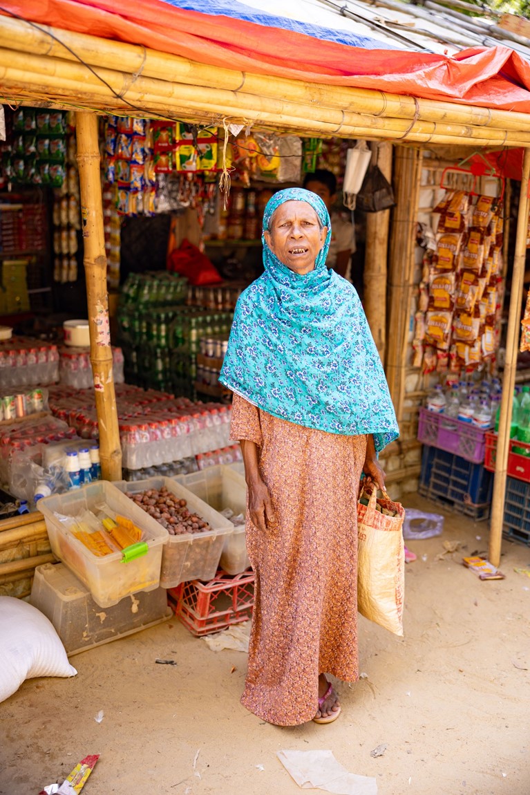 Sakhina has lived in the refugee camp in Cox's Bazar for over 7 years. Photo: Mark Harding/Caritas Bangladesh