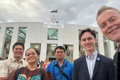 Winton Herman Amenda Havili Winton Herman From COYA With Ben Sokimi And Tony Sutorius From Caritas Aotearoa New Zealand At Parli