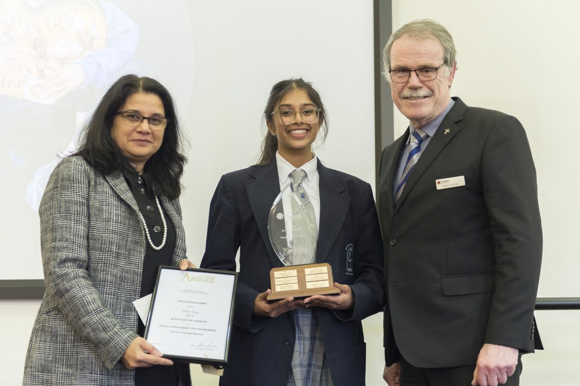 Dr Debra Sayce, Executive Director CEWA, Athena Route, Year 12 Student Mater Dei College And Paul Reid Caritas Australia Social And Ecological Justice Animator For WA And SA (3) Min