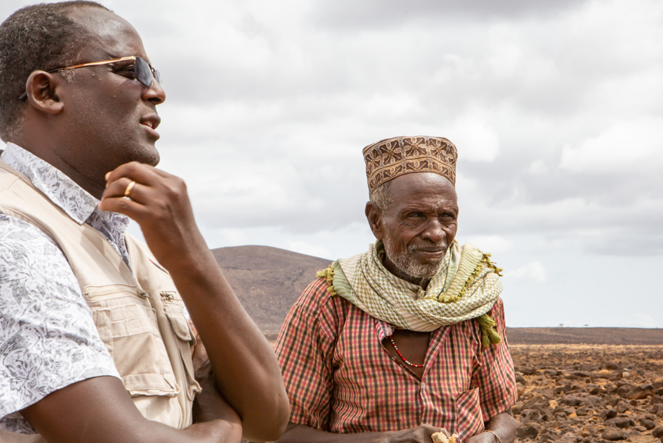 Isacko Molu, Director Of Caritas Marsabit, Talking To Pastoralists In Kenya During A Drought Response Visit