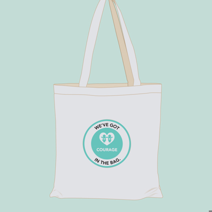 Tote Bag Product Tiles Courage Front (1)