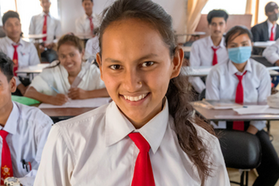 Laxmi at school.