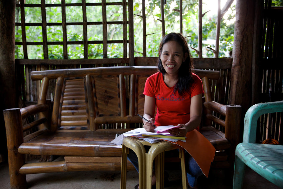 Aloma has learnt how to care for her local environment in the Philippines